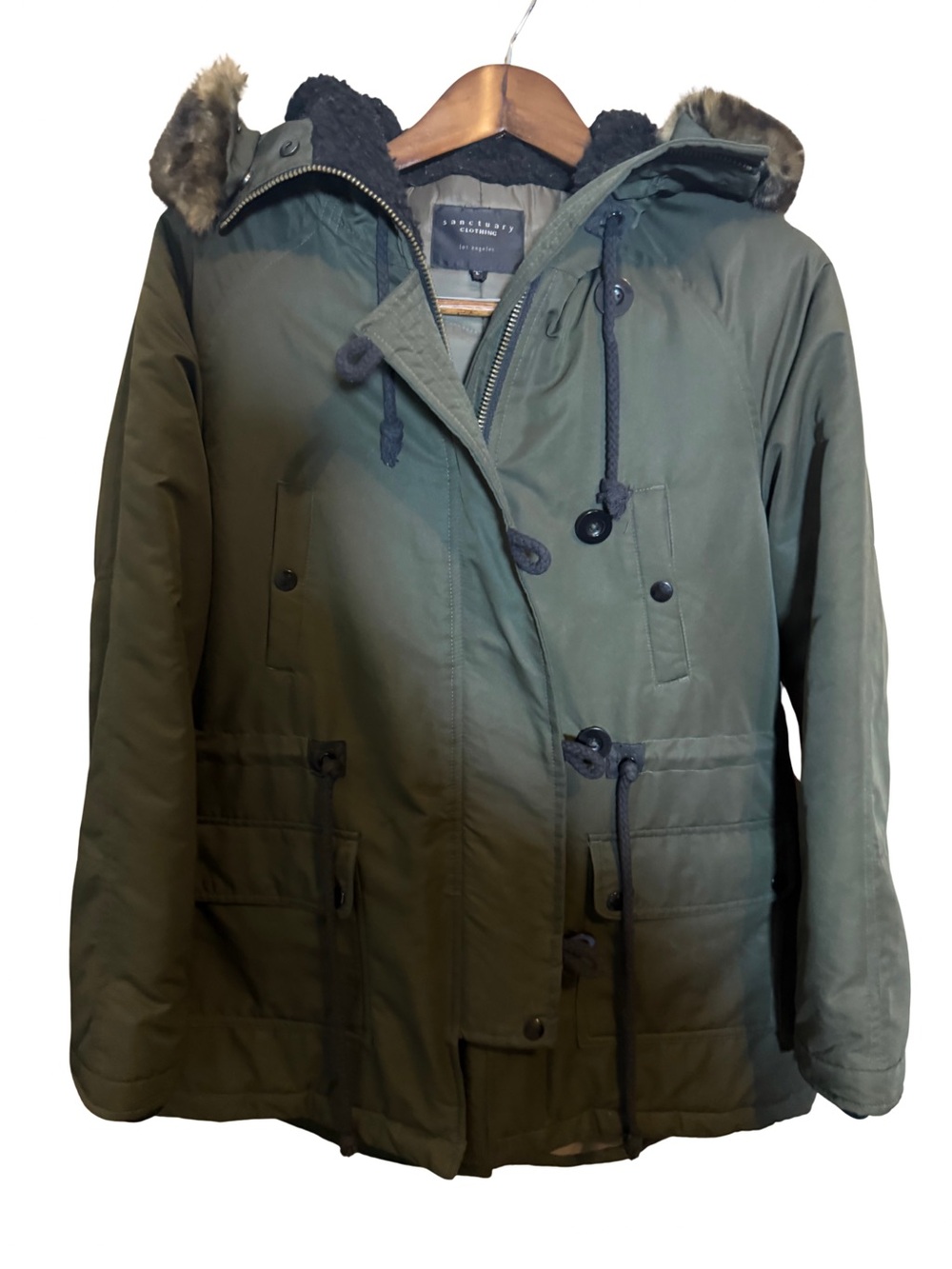 Sanctuary Los Angeles Women’s Olive Green Parka Jacket